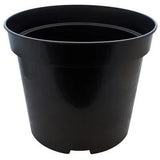 Round Black Plastic Plant Pots (20L - 65L)
