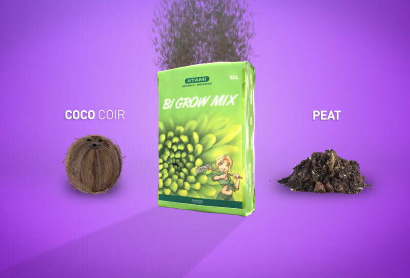 Atami Bio Grow Mix Terriccio Biologico – 50 Litri, Substrato Per Piante Con Fertilizzanti Organici, EC 1,25-1,50