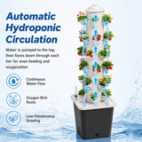 Vertical Hydroponic Tower System - 30-Site High-Efficiency Grow Tower