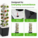 Vertical Hydroponic Tower System - 30-Site High-Efficiency Grow Tower