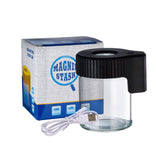 LED Glass Storage Jars with Magnifying Glass