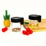 LED Glass Storage Jars with Magnifying Glass